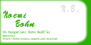 noemi bohn business card